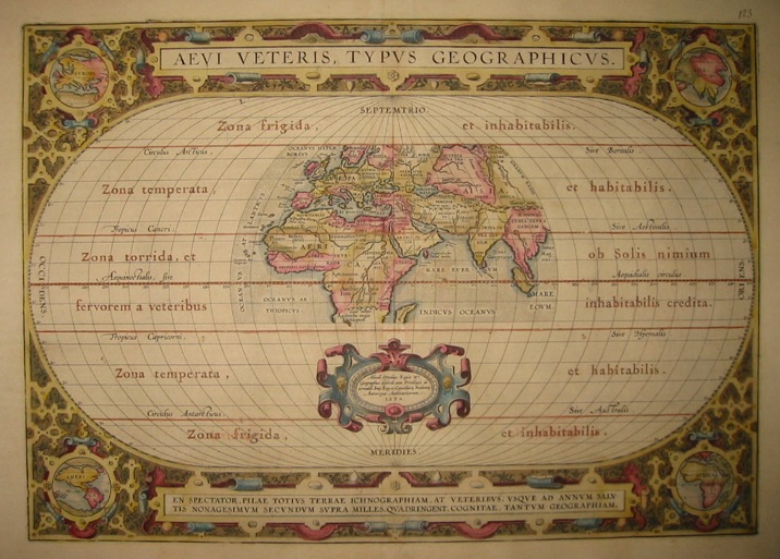 Ortelius Abraham (1528-1598) Aevi veteris typus geographicus 1603 Anversa, Jean Baptiste Vrients 